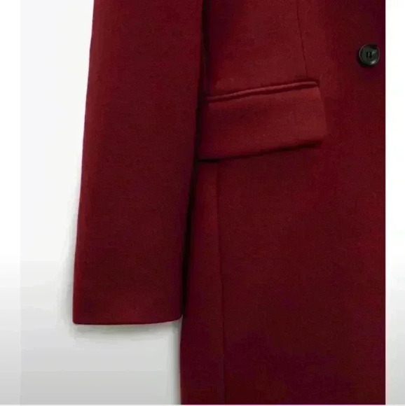 ✨SALE Zara Double Breasted Wool Blend Coat Manteco Size M - Picture 8 of 11